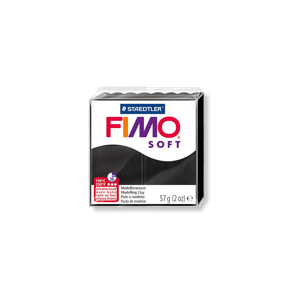 STAEDTLER ΠΗΛΟΣ 6 x 57gr FIMO SOFT BLACK