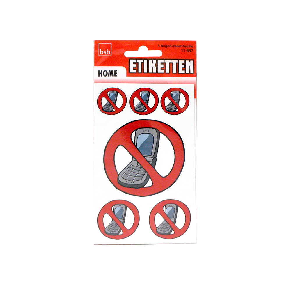 BSB ΑΥΤΟΚΟΛΛΗΤΑ 7.8x12.5cm ΑΠΑΓΟΡΕΥΕΤΑΙ Η ΧΡΗΣΗ ΚΙΝΗΤΟΥ 3 ΦΥΛΛΑ