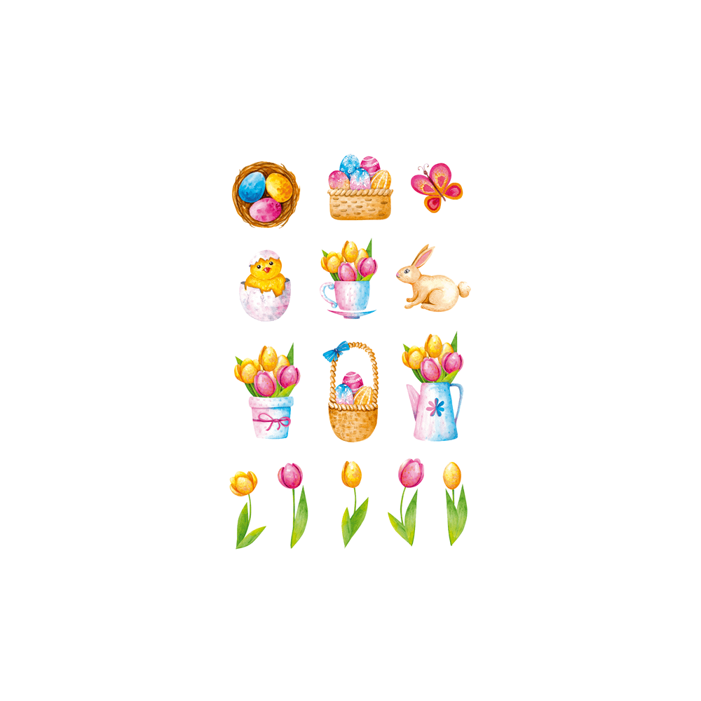 BSB ΑΥΤΟΚΟΛΛΗΤΑ BLISTER 3 ΦΥΛΛΑ 7.8x12.5cm ΠΑΣΧΑ ΛΑΓΟΥΔΑΚΙΑ