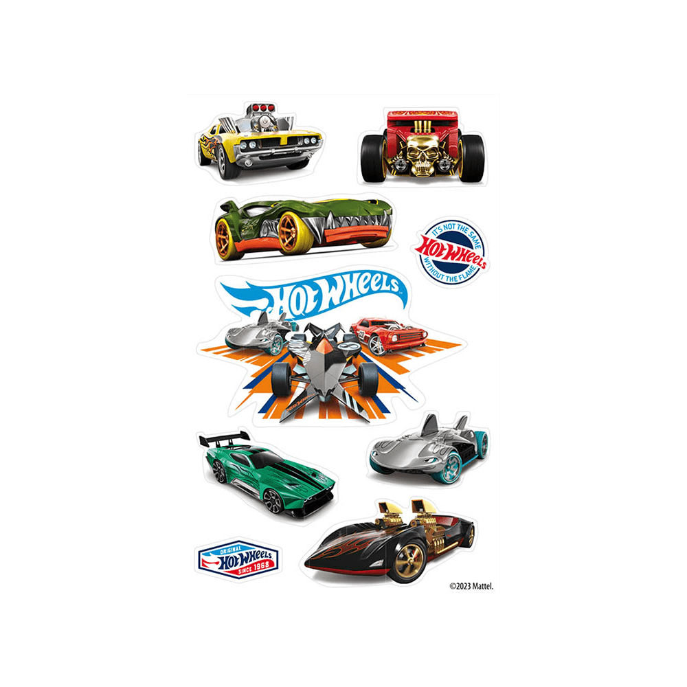 BSB ΑΥΤΟΚΟΛΛΗΤΑ 3 ΦΥΛΛΑ 7.8x12.5 cm HOT WHEELS