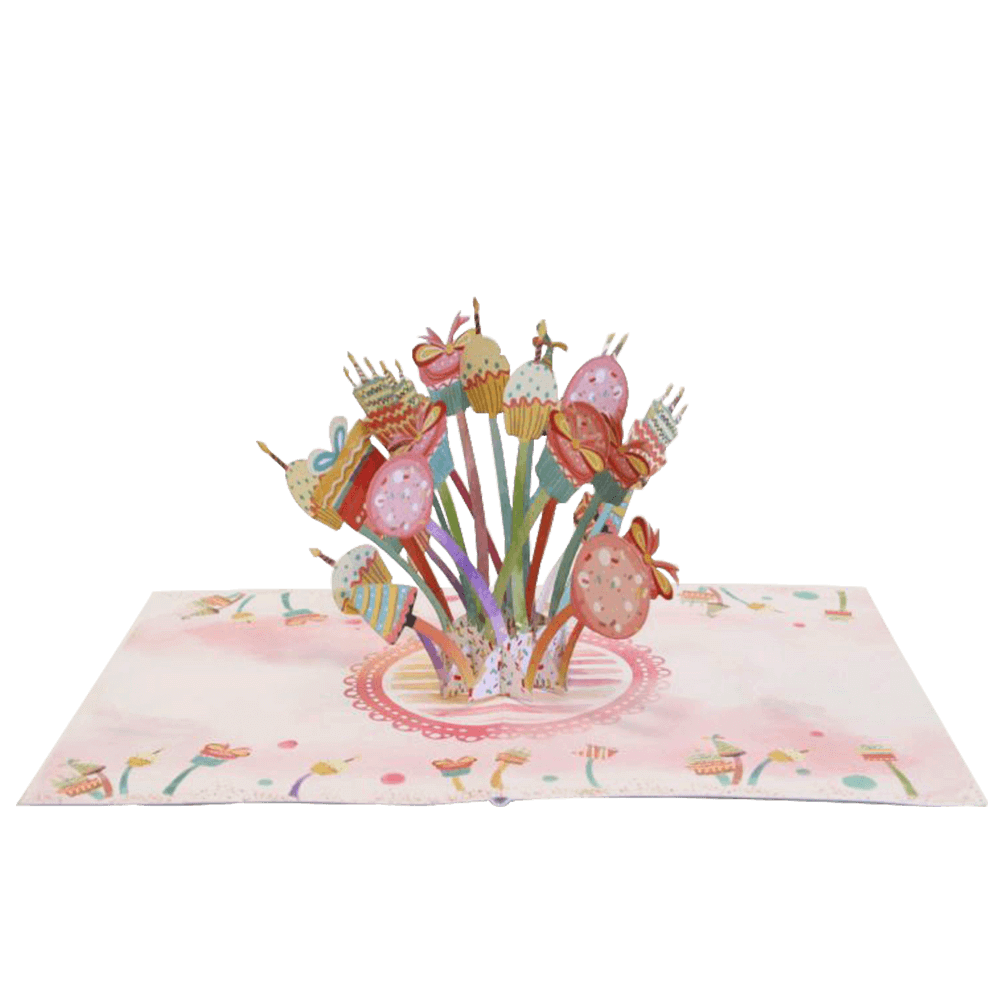 ORIGAMO ΚΑΡΤΑ ΕΥΧΕΤΗΡΙΑ ΑΝΑΔΥΟΜΕΝΗ ΓΛΥΚΑ 18.5x14cm KIRIGAMI