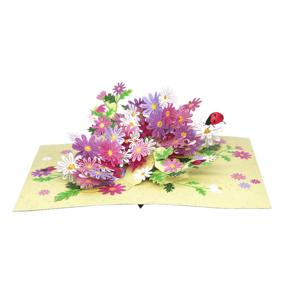 ORIGAMO ΚΑΡΤΑ ΕΥΧΕΤΗΡΙΑ ΑΝΑΔΥΟΜΕΝΗ ΛΟΥΛΟΥΔΙΑ 18.5x14cm KIRIGAMI