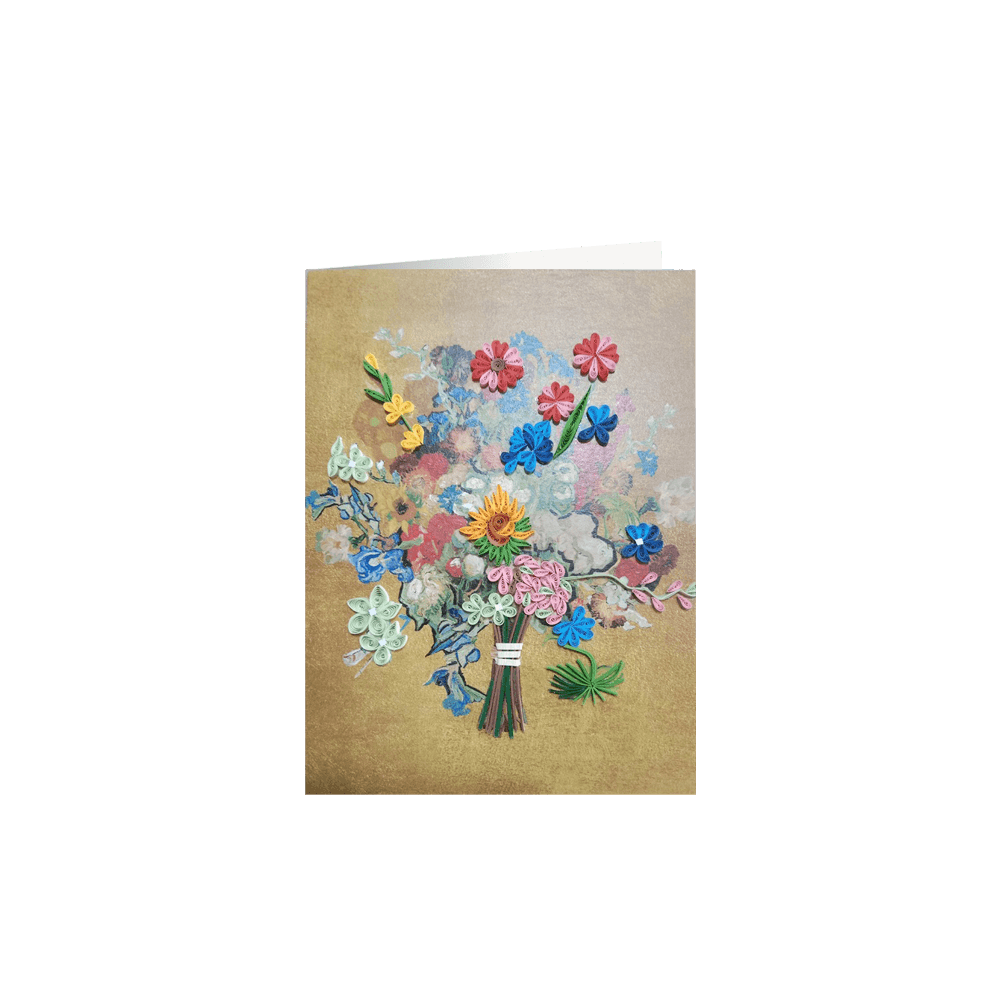 ORIGAMO ΚΑΡΤΑ ΕΥΧΕΤΗΡΙΑ QUILLING 50η ΕΠΕΤΕΙΟΣ VAN GOGH 18.5x14cm FILIGRANA