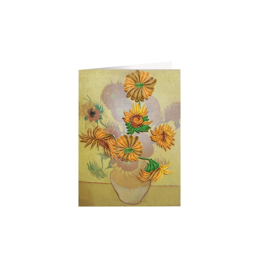 ORIGAMO ΚΑΡΤΑ ΕΥΧΕΤΗΡΙΑ QUILLING ΗΛΙΟΤΡΟΠΙΑ VAN GOGH 18.5x14cm FILIGRANA ORIGAMO ΚΑΡΤΑ ΕΥΧΕΤΗΡΙΑ QUILLING ΗΛΙΟΤΡΟΠΙΑ VAN GOGH 18.5x14cm FILIGRANA