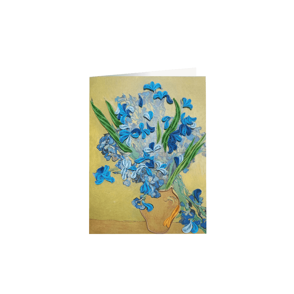 ORIGAMO ΚΑΡΤΑ ΕΥΧΕΤΗΡΙΑ QUILLING ΙΡΙΔΕΣ VAN GOGH 18.5x14cm FILIGRANA ORIGAMO ΚΑΡΤΑ ΕΥΧΕΤΗΡΙΑ QUILLING ΙΡΙΔΕΣ VAN GOGH 18.5x14cm FILIGRANA