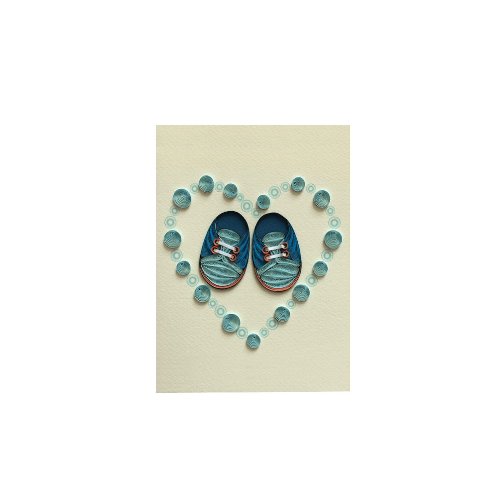 ORIGAMO ΚΑΡΤΑ ΕΥΧΕΤΗΡΙΑ QUILLING ΠΑΠΟΥΤΣIA ΑΓΟΡΙΣΤΙΚΑ 18.5x14cm FILIGRANA ORIGAMO ΚΑΡΤΑ ΕΥΧΕΤΗΡΙΑ QUILLING ΠΑΠΟΥΤΣIA ΑΓΟΡΙΣΤΙΚΑ 18.5x14cm FILIGRANA