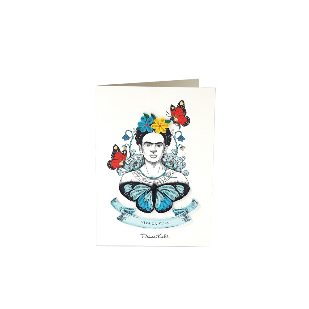 ORIGAMO ΚΑΡΤΑ ΕΥΧΕΤΗΡΙΑ QUILLING ΠΕΤΑΛΟΥΔΕΣ FRIDA KAHLO 18.5x14cm FILIGRANA ORIGAMO ΚΑΡΤΑ ΕΥΧΕΤΗΡΙΑ QUILLING ΠΕΤΑΛΟΥΔΕΣ FRIDA KAHLO 18.5x14cm FILIGRANA