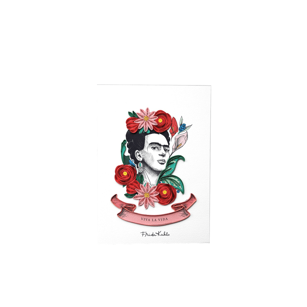 ORIGAMO ΚΑΡΤΑ ΕΥΧΕΤΗΡΙΑ QUILLING ΛΟΥΛΟΥΔΙΑ FRIDA KAHLO 18.5x14cm FILIGRANA ORIGAMO ΚΑΡΤΑ ΕΥΧΕΤΗΡΙΑ QUILLING ΛΟΥΛΟΥΔΙΑ FRIDA KAHLO 18.5x14cm FILIGRANA