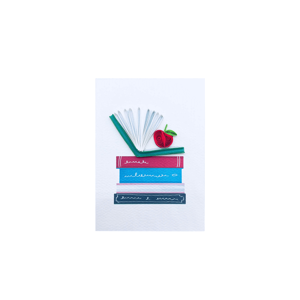 ORIGAMO ΚΑΡΤΑ ΕΥΧΕΤΗΡΙΑ MINI QUILLING ΒΙΒΛΙΑ 10x7.8cm FILIGRANA