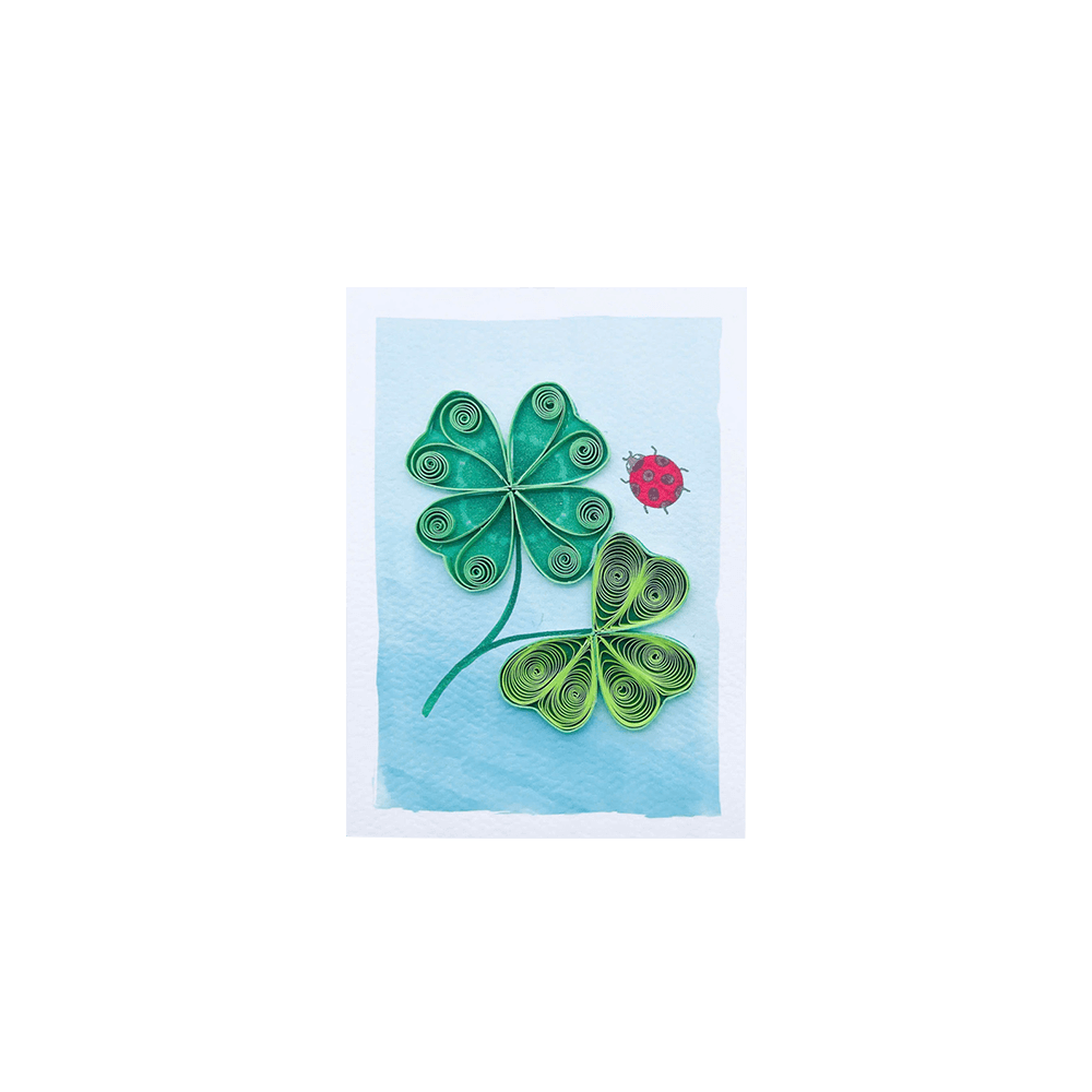 ORIGAMO ΚΑΡΤΑ ΕΥΧΕΤΗΡΙΑ MINI QUILLING ΚΑΛΗ ΤΥΧΗ 10x7.8cm FILIGRANA