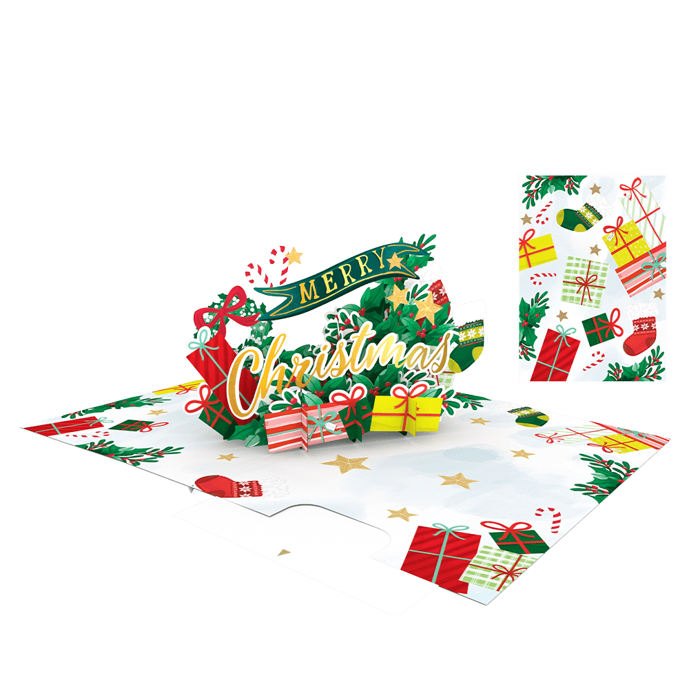 ORIGAMO ΚΑΡΤΑ ΕΥΧΕΤΗΡΙΑ ΑΝΑΔΥΟΜΕΝΗ ΚΑΛΑ ΧΡΙΣΤΟΥΓΕΝΝΑ 18.5x14cm KIRIGAMI