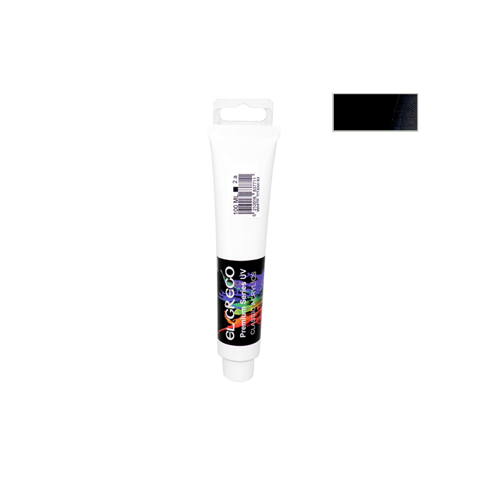 EL GRECO ΧΡΩΜΑ ΑΚΡΥΛΙΚΟ 100ml BLACK CARBON  (Το προιόν πωλείται σε μεμονωμένα τεμάχια του ενός)