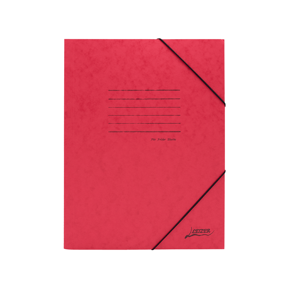 LEIZER ΝΤΟΣΙΕ ΜΕ ΛΑΣΤΙΧΟ ΠΡΕΣΠΑΝ ΓΡΑΜΜΕΣ 26x34cm ΚΟΚΚΙΝΟ 50 ΤΕΜΑΧΙΑ (Το προιόν πωλείται σε μεμονωμένα τεμάχια του ενός)