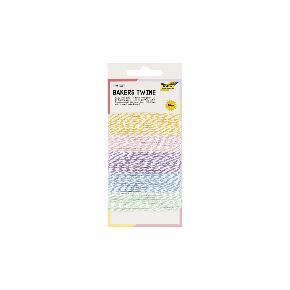 FOLIA ΚΟΡΔΟΝΙ 20m BAKERS TWINE PASTEL ΑΣΣΟΡΤΙ