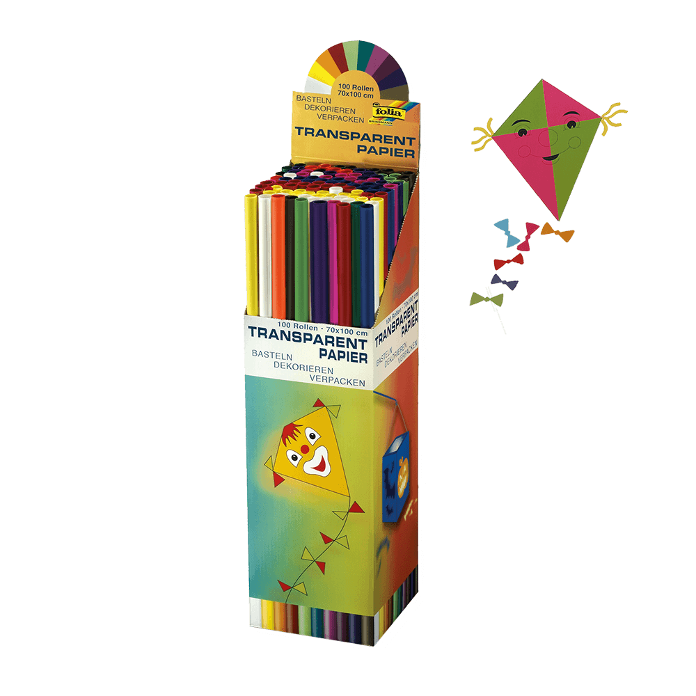 FOLIA ΧΑΡΤΙ ΧΑΡΤΑΕΤΟΥ ΡΟΛΟ 70x100cm 42gsm ΑΣΣΟΡΤΙ 100 ΤΕΜΑΧΙΑ (Το προιόν πωλείται σε μεμονωμένα τεμάχια του ενός)