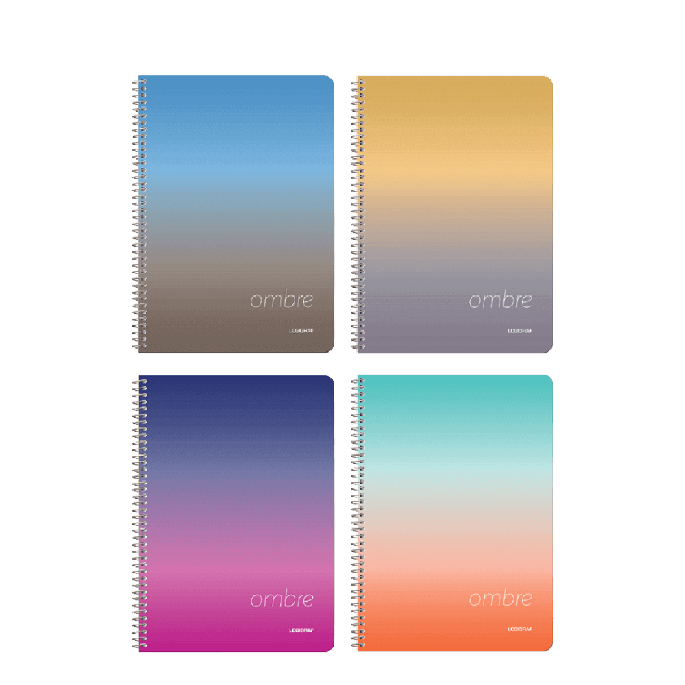 LOGIGRAF ΤΕΤΡΑΔΙΟ ΡΙΓΕ ΣΠΙΡΑΛ ΑΣΦΑΛΕΙΑΣ 60 ΦΥΛΛΑ 2 ΘΕΜΑΤΑ 21x29cm OMBRE