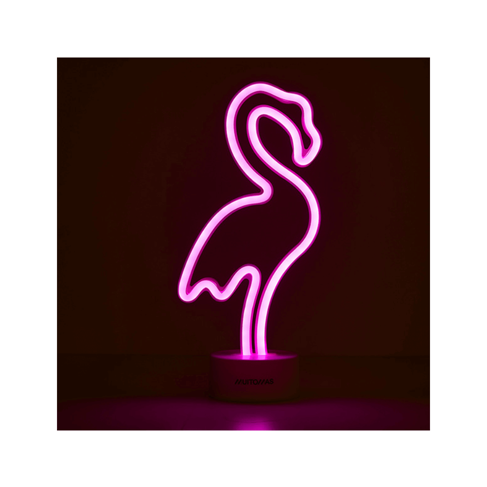 MUITOMAS ΦΩΤΙΣΤΙΚΟ ΕΠΙΤΡΑΠΕΖΙΟ ΝΕΟΝ 5V/1.A 5W 27.5x18.5x4.3cm ΦΛΑΜΙΝΓΚΟ