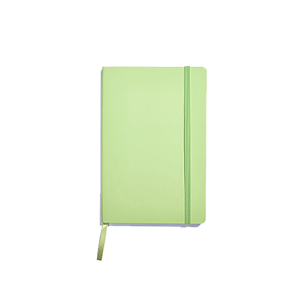 MUITOMAS ΣΗΜΕΙΩΜΑΤΑΡΙΟ ΡΙΓΕ ΛΑΣΤΙΧΟ 80 ΦΥΛΛΑ 13x21x1.2cm 80gsm ΠΡΑΣΙΝΟ
