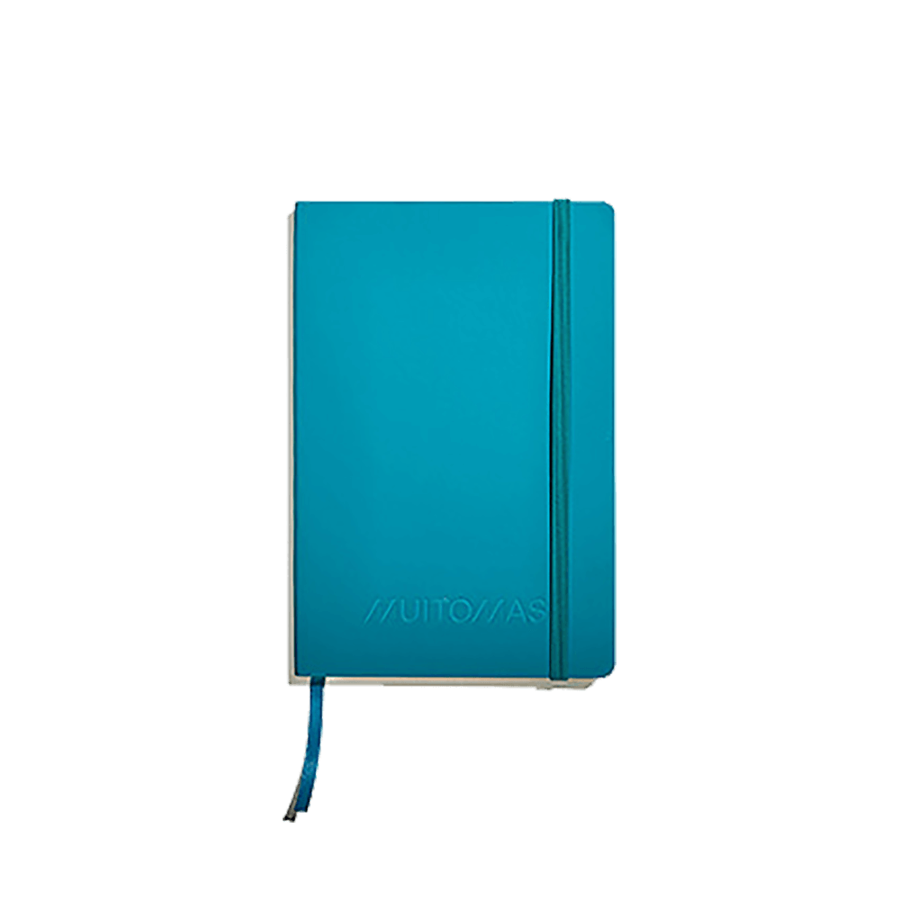 MUITOMAS ΣΗΜΕΙΩΜΑΤΑΡΙΟ ΡΙΓΕ ΛΑΣΤΙΧΟ 80 ΦΥΛΛΑ 13x21x1.2cm 80gsm ΜΠΛΕ