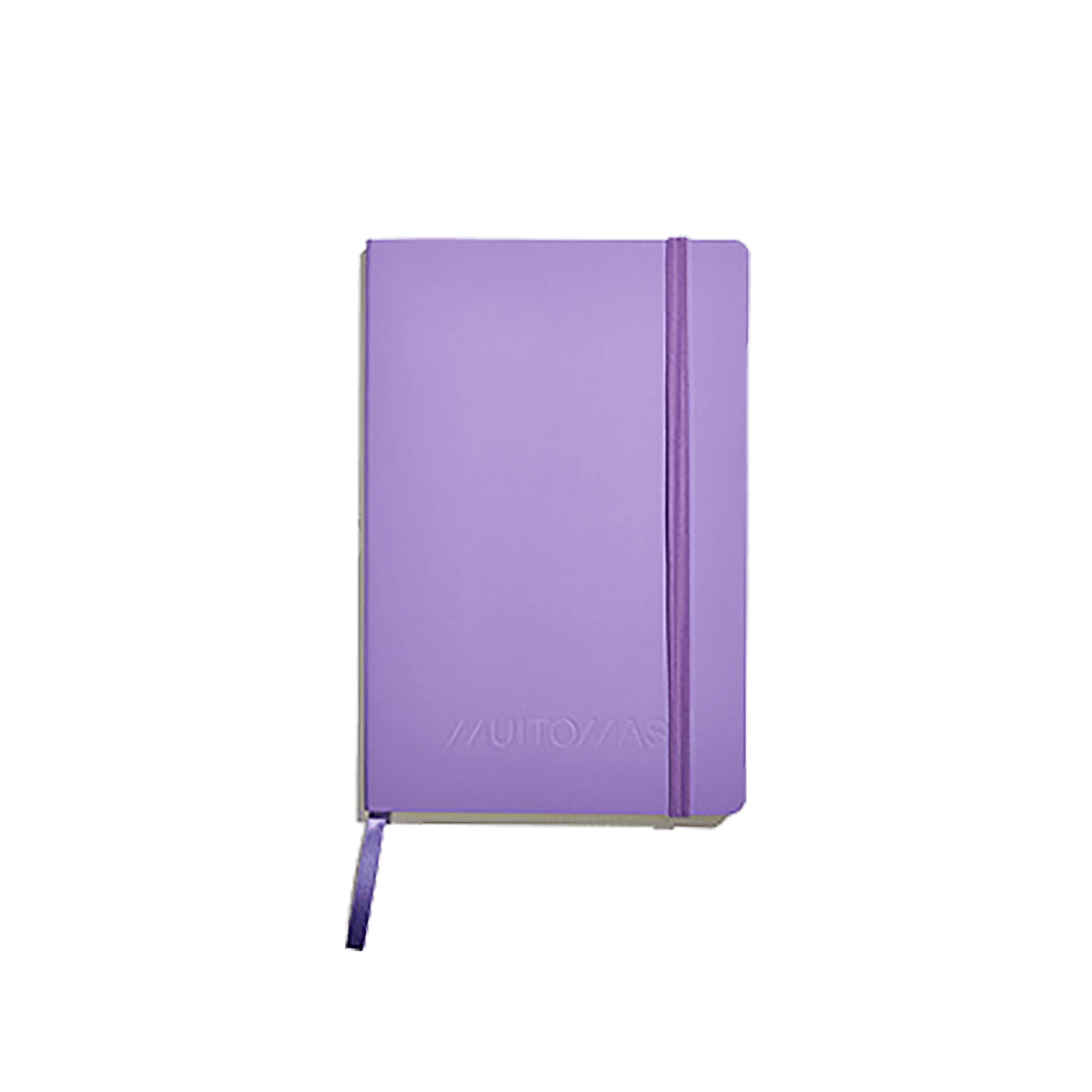 MUITOMAS ΣΗΜΕΙΩΜΑΤΑΡΙΟ ΡΙΓΕ ΛΑΣΤΙΧΟ 80 ΦΥΛΛΑ 13x21x1.2cm 80gsm ΒΙΟΛΕΤΙ