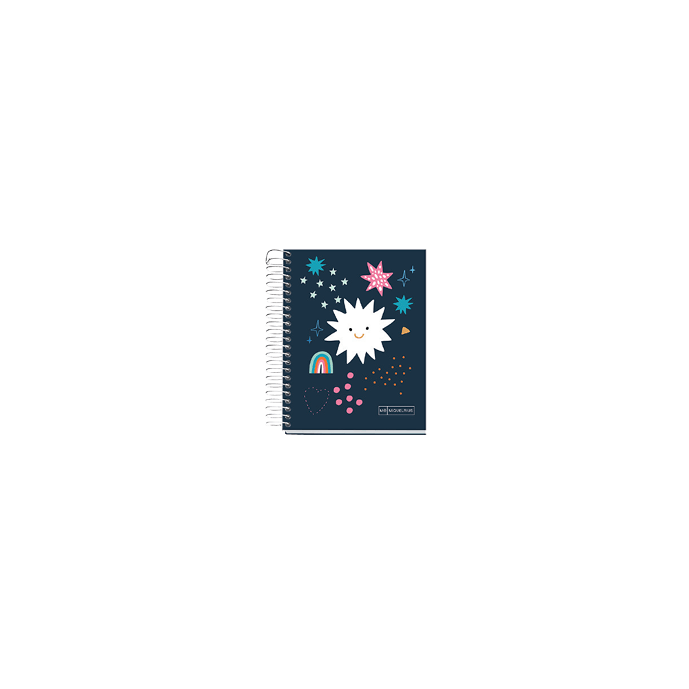 MIQUELRIUS ΤΕΤΡΑΔΙΟ ΡΙΓΕ ΣΠΙΡΑΛ 140 ΦΥΛΛΑ 10.5x14.8cm 70gr TWINKLE