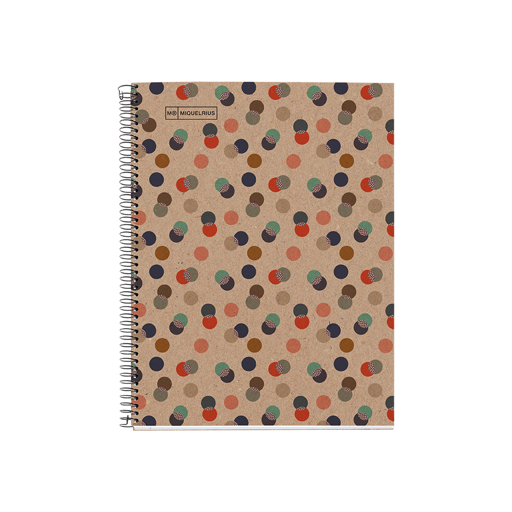 MIQUELRIUS ΤΕΤΡΑΔΙΟ ΡΙΓΕ ΣΠΙΡΑΛ 80 ΦΥΛΛΑ 1 ΘΕΜΑ 21x29.7cm 80gsm RECYCLED ECOCONFETTI