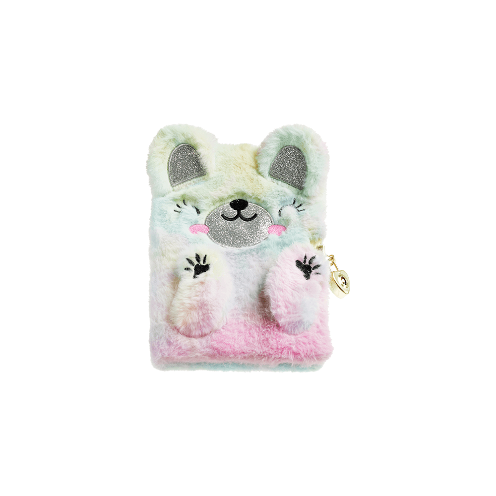 BACK2FUN ΗΜΕΡΟΛΟΓΙΟ ΜΕ ΚΛΕΙΔΑΡΙΑ ΡΙΓΕ 80 ΦΥΛΛΑ 13.1x18.2x2cm FLUFFY ΑΡΚΟΥΔΑΚΙ