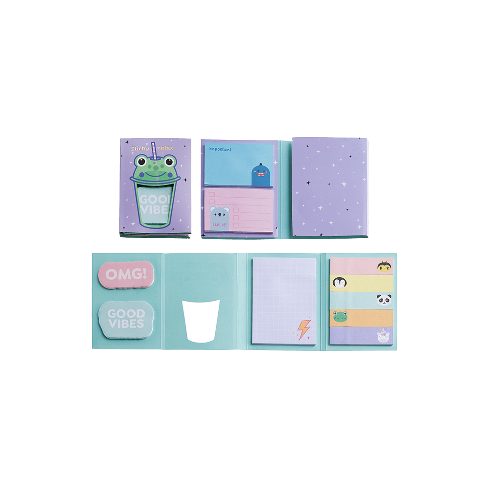 BACK2FUN ΧΑΡΤΙ ΣΗΜΕΙΩΣΕΩΝ ΑΥΤΟΚΟΛΛΗΤΟ ΑΛΜΠΟΥΜ ΣΕΤ 10 ΤΕΜΑΧΙΑ 250 ΦΥΛΛΑ 8