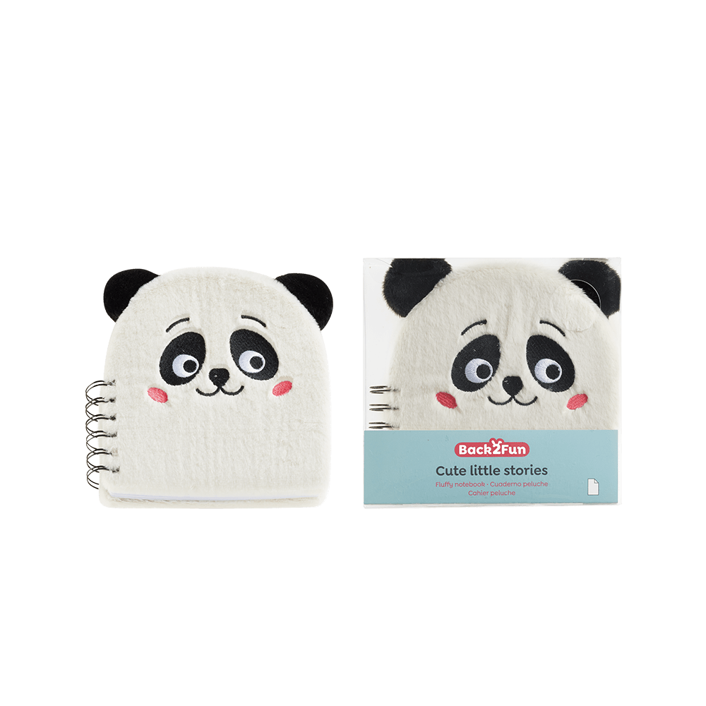 BACK2FUN ΣΗΜΕΙΩΜΑΤΑΡΙΟ ΛΕΥΚΟ ΣΠΙΡΑΛ 80 ΦΥΛΛΑ 16x16cm 80gsm FLUFFY PANDA