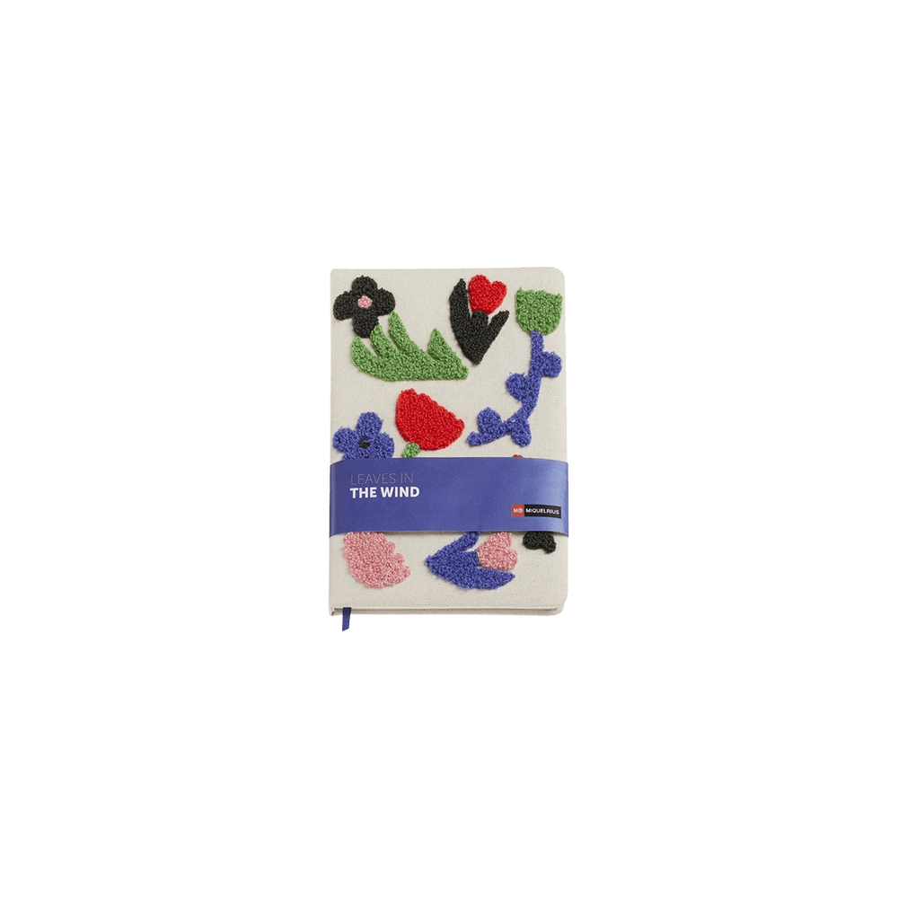 MIQUELRIUS ΣΗΜΕΙΩΜΑΤΑΡΙΟ ΛΕΥΚΟ 80 ΦΥΛΛΑ 14.8x21cm 80gsm LEAVES IN THE WIND BEIGE TOWEL