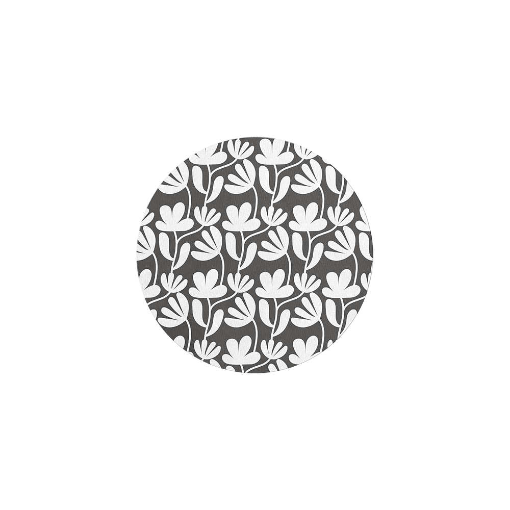MIQUELRIUS MOUSE PAD ΣΤΡΟΓΓΥΛΟ 200mm WHITE FLOWERS