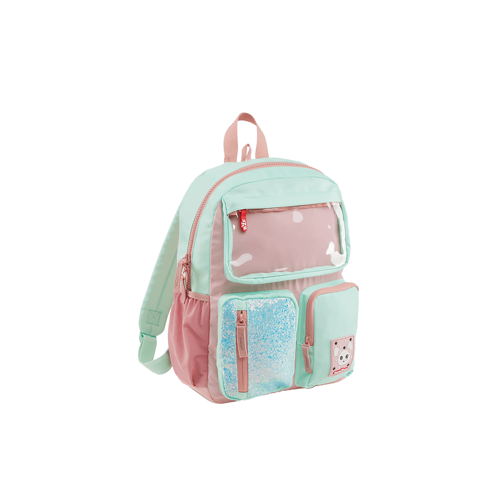 BACK2FUN ΤΣΑΝΤΑ ΠΛΑΤΗΣ 30x40x13cm ΡΟΖ