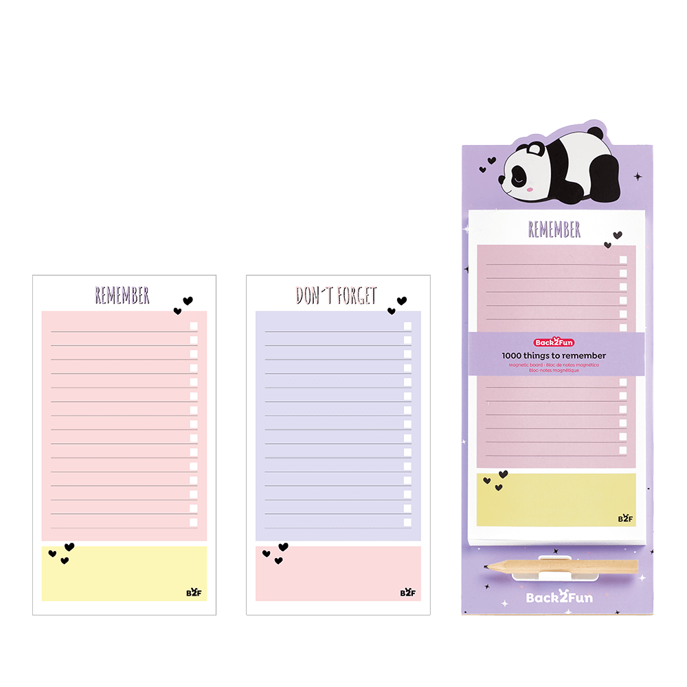 BACK2FUN ΧΑΡΤΙ ΣΗΜΕΙΩΣΕΩΝ ΜΑΓΝΗΤΙΚΟ ΡΙΓΕ ΜΕ ΜΟΛΥΒΙ 60 ΦΥΛΛΑ 11x18cm 90gsm