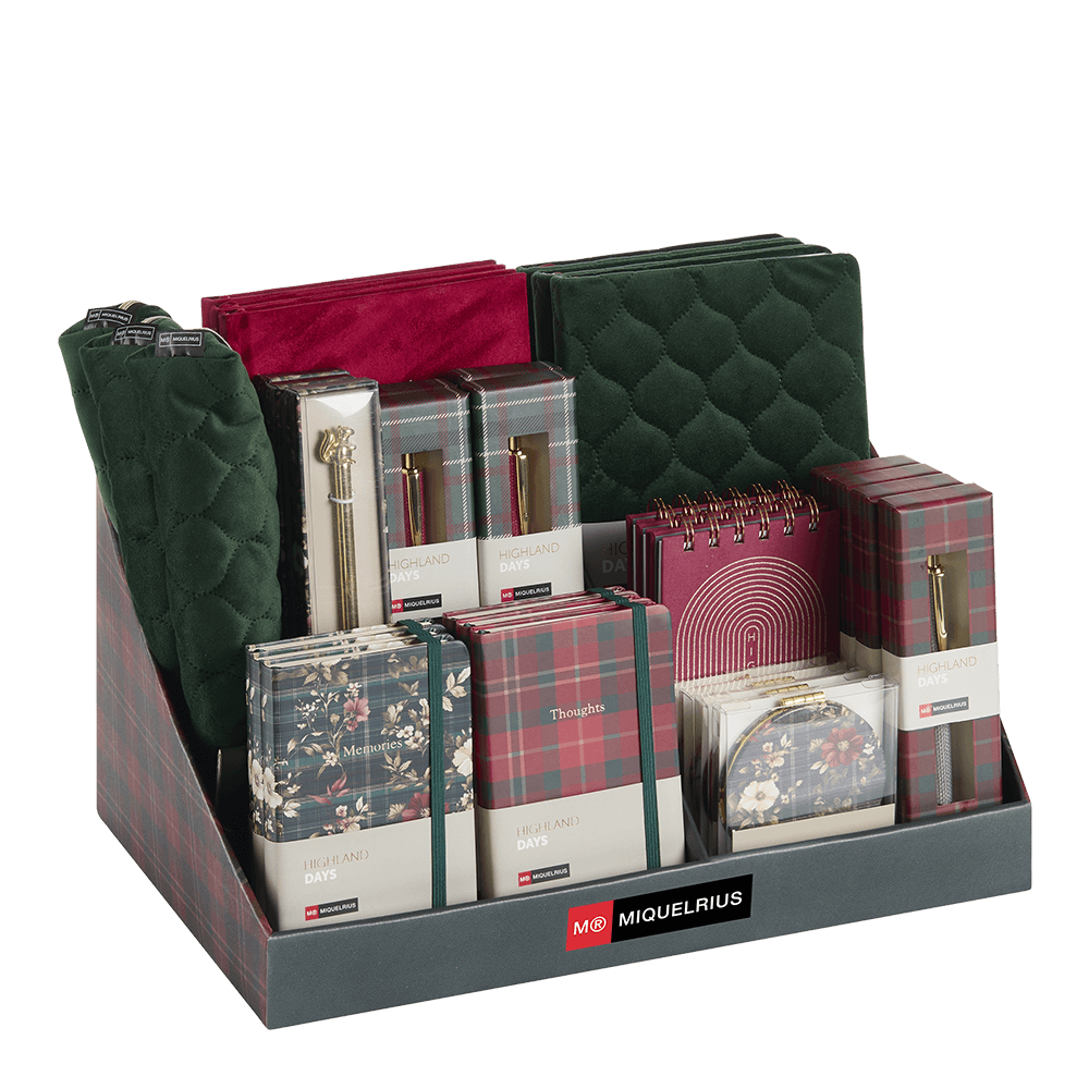 MIQUELRIUS ΒΙΤΡΙΝΑ ΓΕΜΑΤΗ ΕΙΔΗ ΔΩΡΟΥ ΟΡΓΑΝΩΣΗΣ ΓΡΑΦΕΙΟΥ HIGHLAND DAYS 33 ΤΕΜΑ (Το προιόν πωλείται σε μεμονωμένα τεμάχια του ενός