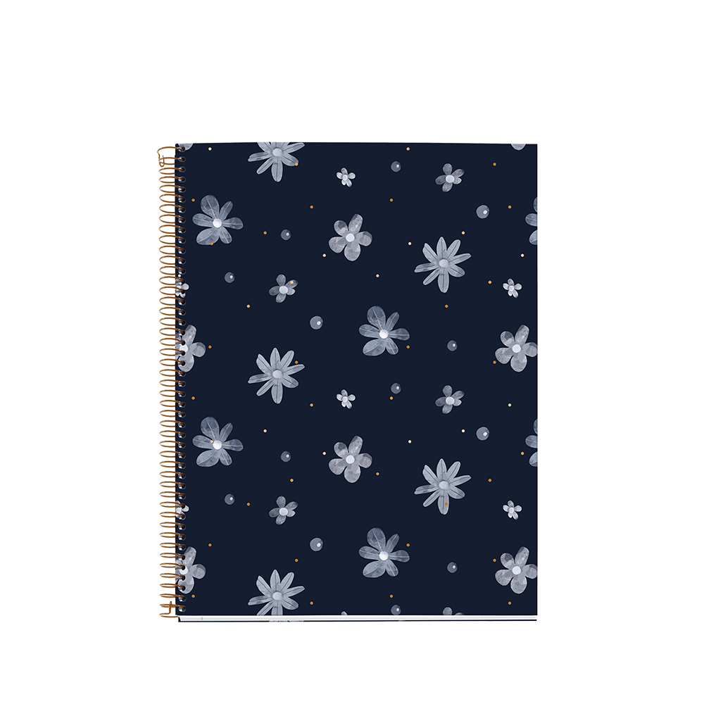 MIQUELRIUS ΤΕΤΡΑΔΙΟ ΡΙΓΕ ΣΠΙΡΑΛ 100 ΦΥΛΛΑ 4 ΘΕΜΑΤΑ 21x29.7cm 70gsm MIDNIGHT SECRETS SPARKLE