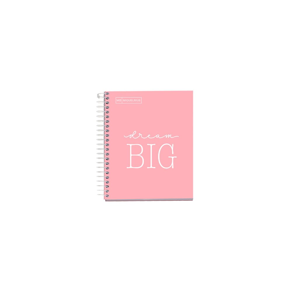MIQUELRIUS ΤΕΤΡΑΔΙΟ ΡΙΓΕ ΣΠΙΡΑΛ 100 ΦΥΛΛΑ 14.8x21cm 90gsm MESSAGES PINK