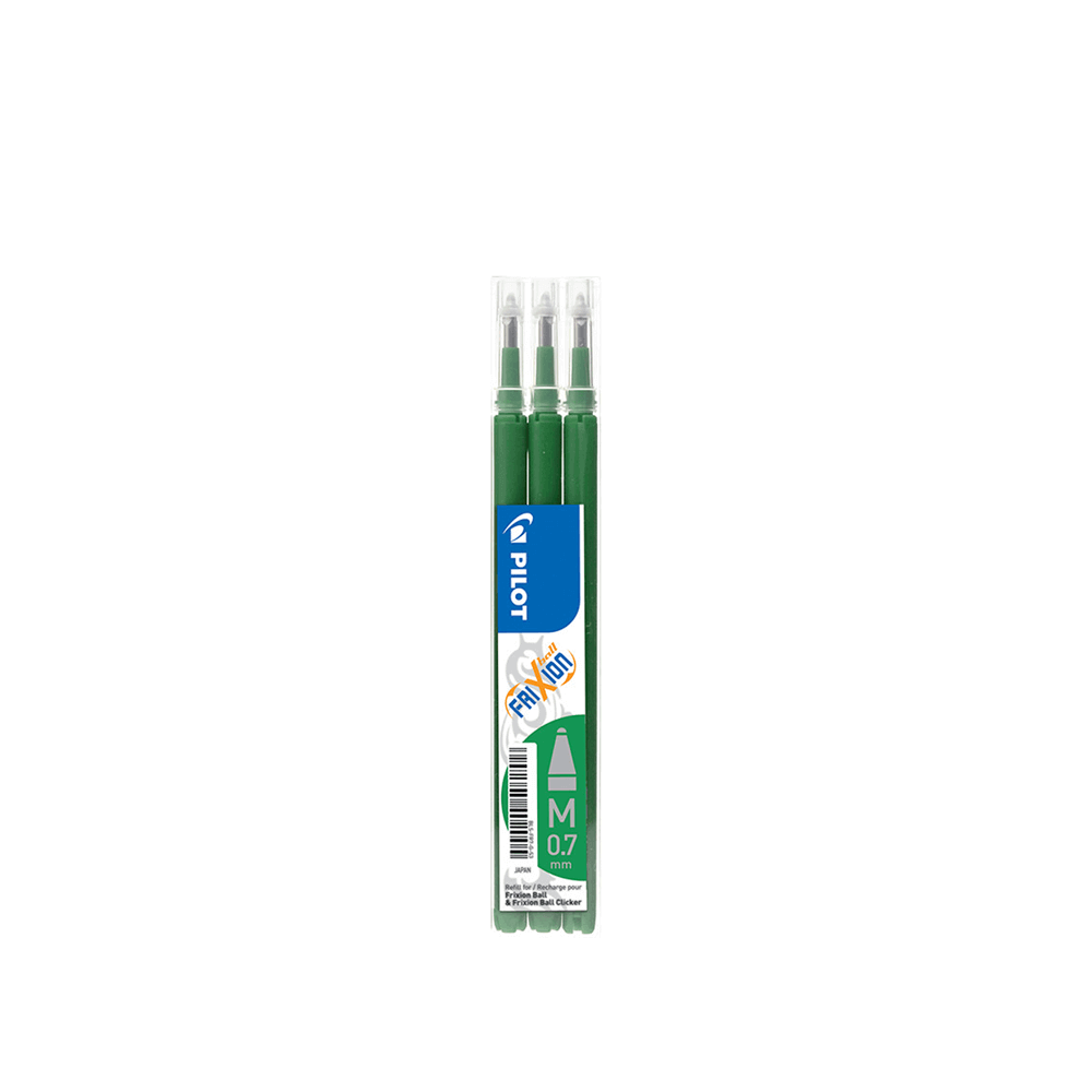 PILOT ΑΝΤΑΛΛΑΚΤΙΚΟ ΠΡΑΣΙΝΟ ΜΕΛΑΝΙ FRIXION BALL 0.7mm MEDIUM 3x (Το προιόν πωλείται σε μεμονωμένα τεμάχια του ενός)