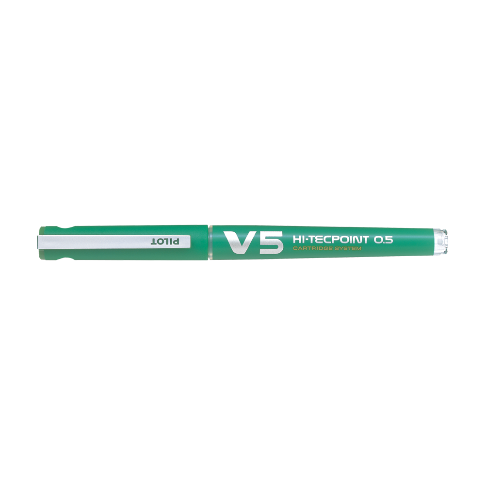PILOT ΣΤΥΛΟ ΥΓΡΗΣ ΜΕΛΑΝΗΣ ΜΕ ΑΜΠΟΥΛΑ V5 HI-TECPOINT CARTRIDGE 0.5mm ΠΡΑΣΙΝΟ 10 ΤΕΜΑ (Το προιόν πωλείται σε μεμονωμένα τεμάχια το