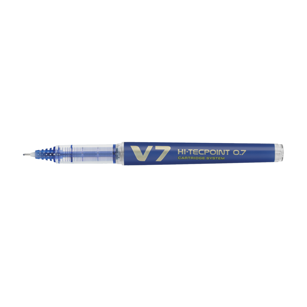 PILOT ΣΤΥΛΟ ΥΓΡΗΣ ΜΕΛΑΝΗΣ ΜΕ ΑΜΠΟΥΛΑ V7 HI-TECPOINT CARTRIDGE 0.7mm ΜΠΛΕ 10 ΤΕΜΑΧΙΑ (Το προιόν πωλείται σε μεμονωμένα τεμάχια το