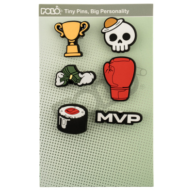 Διακοσμητικές Κονκάρδες Polo Pins and Patches 6Τεμ.