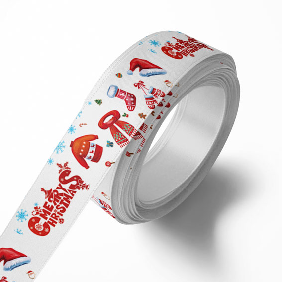 ΚΟΡΔΕΛΑ ΤΥΠΩΜΕΝΗ 4CM X 5M MERRY XMAS