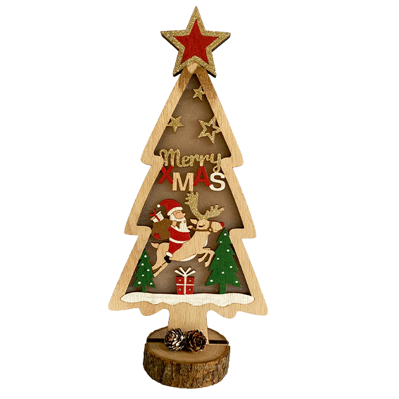 ΞΥΛΙΝΟ ΕΛΑΤΟ ΑΪ ΒΑΣΙΛΗΣ LED 13.5X30CM