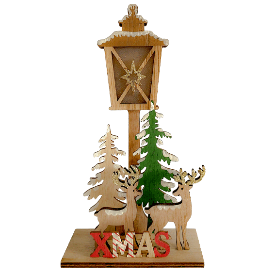 ΞΥΛΙΝΟΣ ΦΑΝΟΣΤΑΤΗΣ LED 10X5X19CM