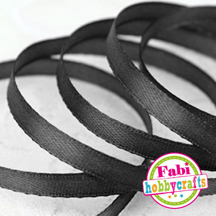 Κορδέλα Fabi Σατέν 6mm x 50y Μαύρο Κορδέλα Fabi Σατέν 6mm x 50y Μαύρο