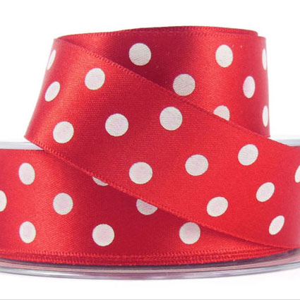 Κορδέλα Fabi Πουά 25mm x 20m Κόκκινο