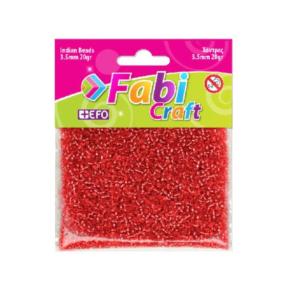 Χάντρες FABI 3.5mm 20gr Κόκκινο
