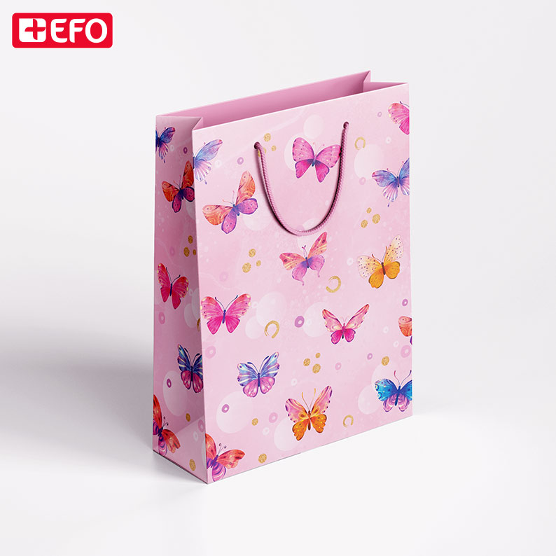 Σακούλα Δώρου +EFO 18x22cm Butterflies