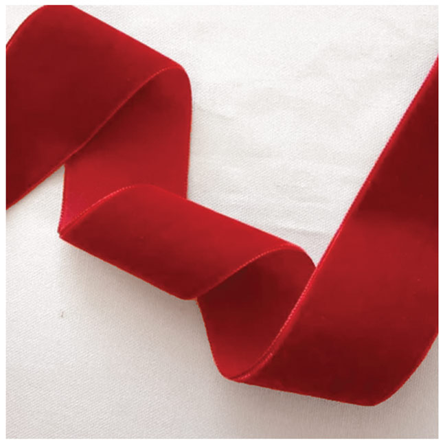 Κορδέλα Fabi Βελούδο 40mm x 10y Κόκκινο