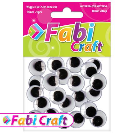 ΑΥΤΟΚΟΛΛΗΤΑ ΜΑΤΑΚΙΑ FABI 18MM 20 ΤΜΧ.