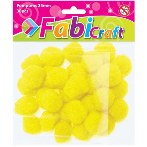 ΡΟΜΡΟΜS FΑΒΙ 2.5CΜ 30ΤΕΜ ΚΙΤΡΙΝΟ